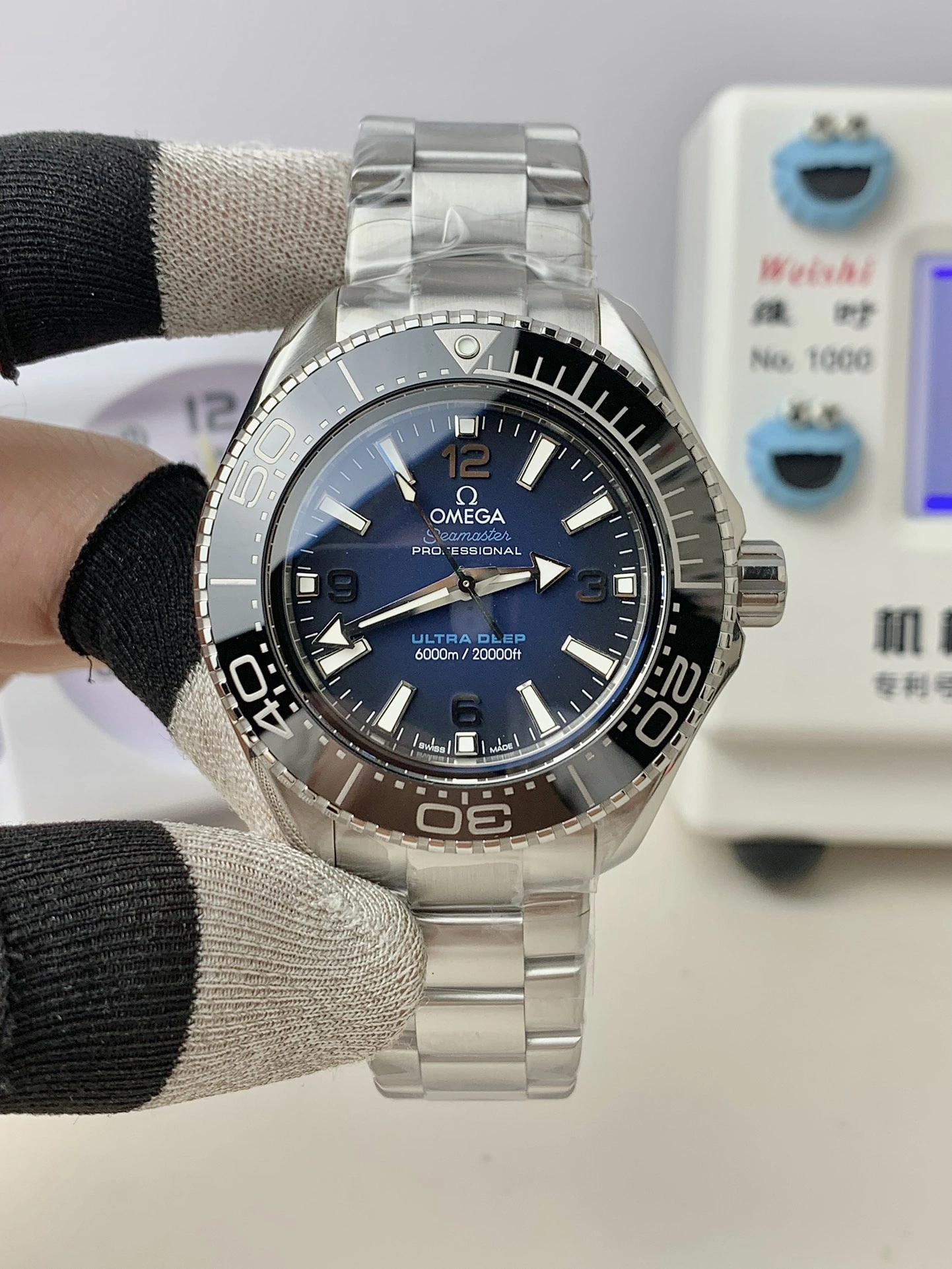 SmoothTexture CBD Factory Omega Seamaster Planet Ocean Ultra Deep 6000M 45.5mm Gradient Blue Dial Stainless Steel Bracelet (215.30.46.21.03.001) 1:1 Super Clone – DD8912 Movement 304